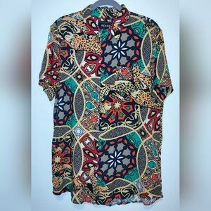 NWT Reason Men's Multicolor Patterned Men's Shirt XL